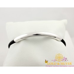 Серебряный браслет на каучуке 9015